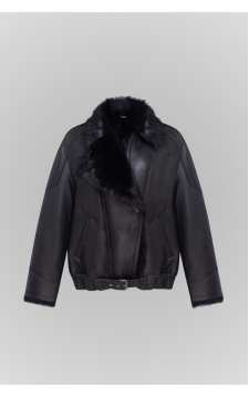 Дублянка з тосканської вівці чорного кольору - фото 1 Дублянка з тосканської вівці чорного кольору - фото 1