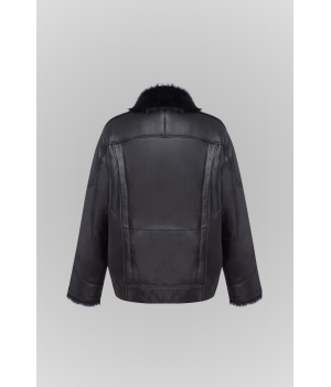 Дублянка з тосканської вівці чорного кольору - фото 0