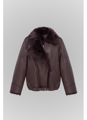 Дублянка з тосканської вівці шоколадного кольору - фото 1