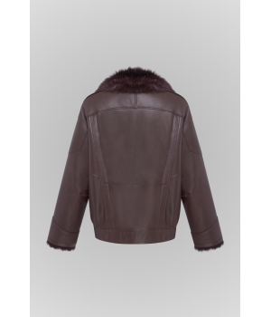 Дублянка з тосканської вівці шоколадного кольору - фото 0