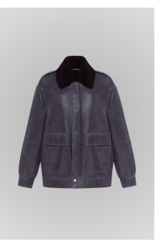 Дублянка графітового кольору в стилі ВІНТАЖ - фото 1 Дублянка графітового кольору в стилі ВІНТАЖ - фото 1