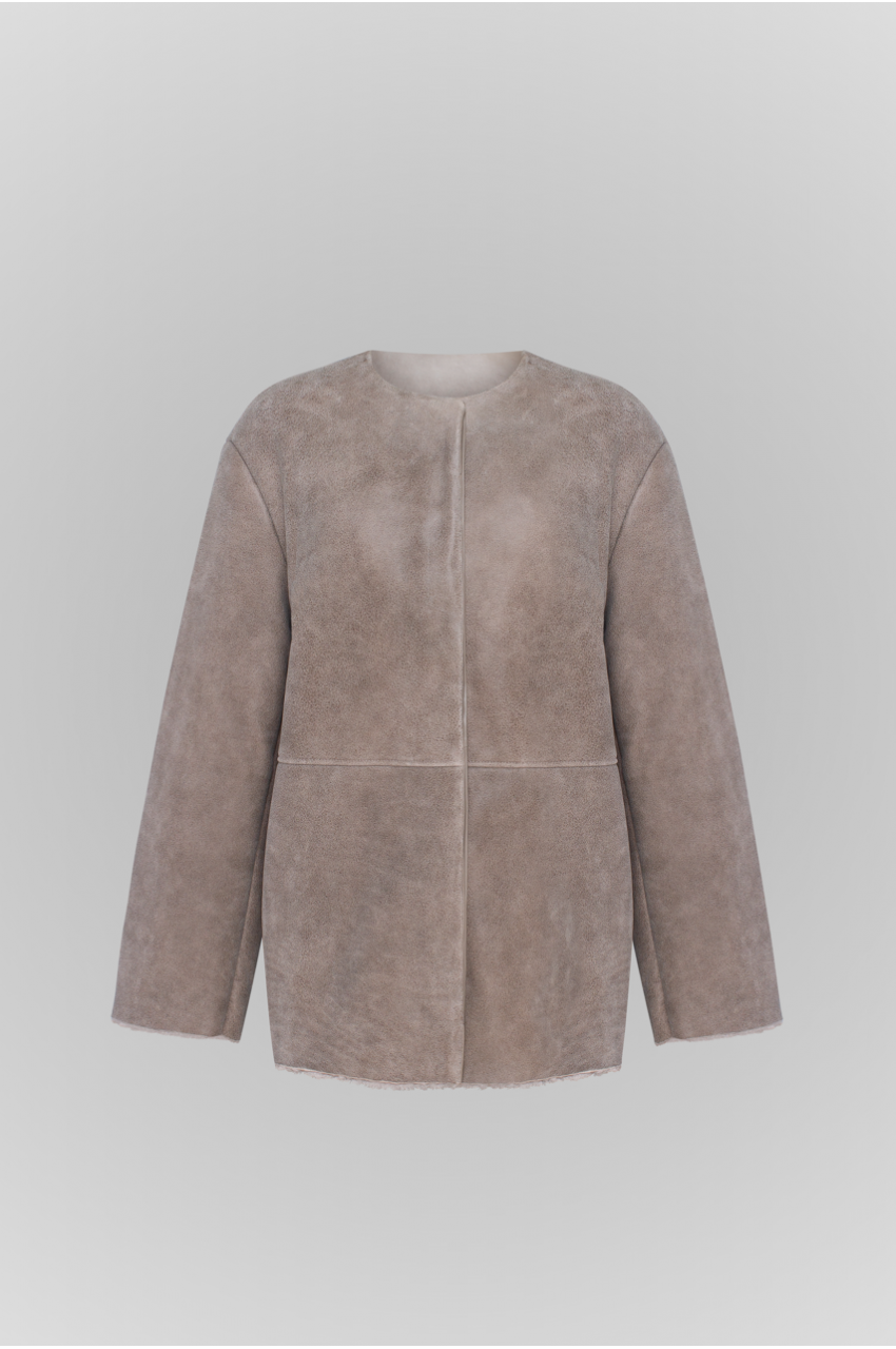 Дублянка сірого кольору в стилі ВІНТАЖ - фото 0 Дублянка сірого кольору в стилі ВІНТАЖ - фото 0