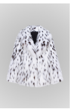 Женская шуба белого цвета из канадской лисы - фото 1