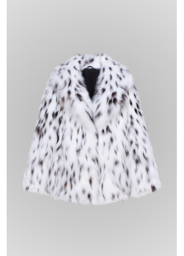 Женская шуба белого цвета из канадской лисы - фото 1