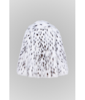 Женская шуба белого цвета из канадской лисы - фото 1