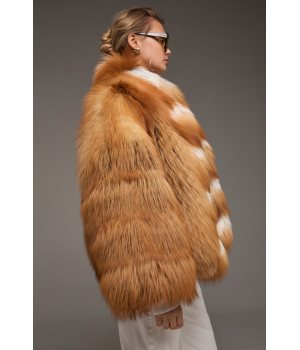 Стильная женская шуба из рыжей лисы - фото 3
