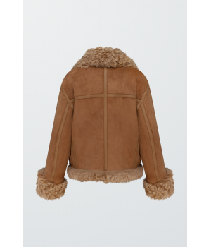 Двостороння замшева дублянка в кольорі кемел - фото 0